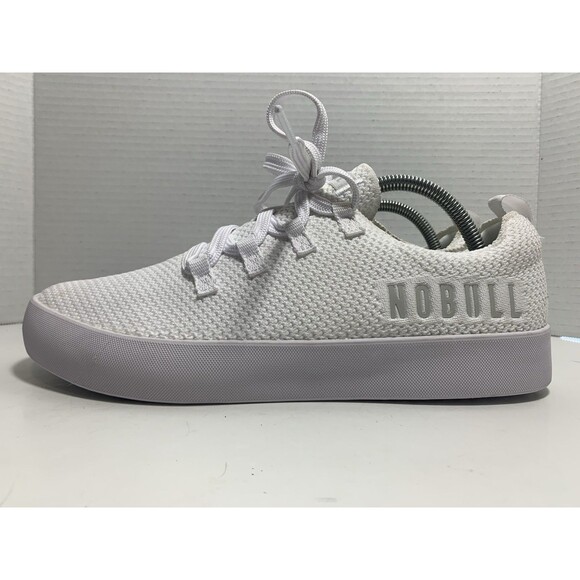 NOBULL White Recs Knit Sneaker Unisex Shoe Size 10.5 Mens / 12 Women’s - Picture 4 of 9
